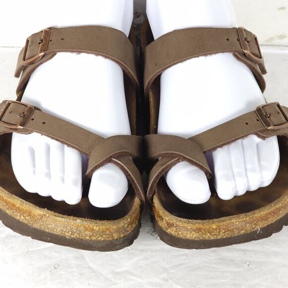 Birkenstock Women's Mayari US5 EU36 Birkibuc Mocha Brown Strappy Slide sandals - Picture 5 of 16